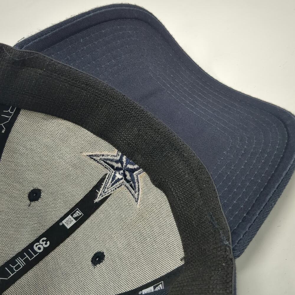 Dallas Cowboys NFL New Era Blue Cap XL Playoffs Patch 39THIRTY Stretch Fit Hat - Picture 8 of 9